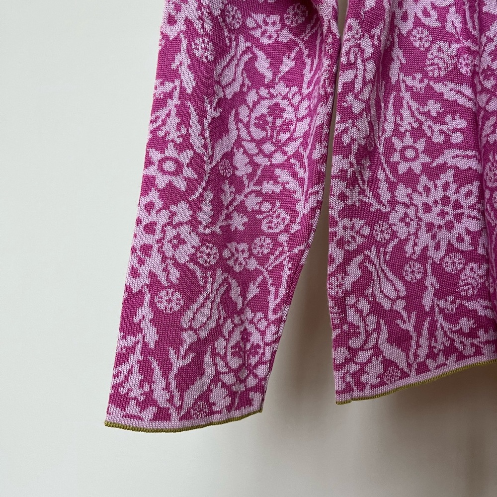 OLEANA Pink Floral Cardigan Sweater - Picture 6 of 6